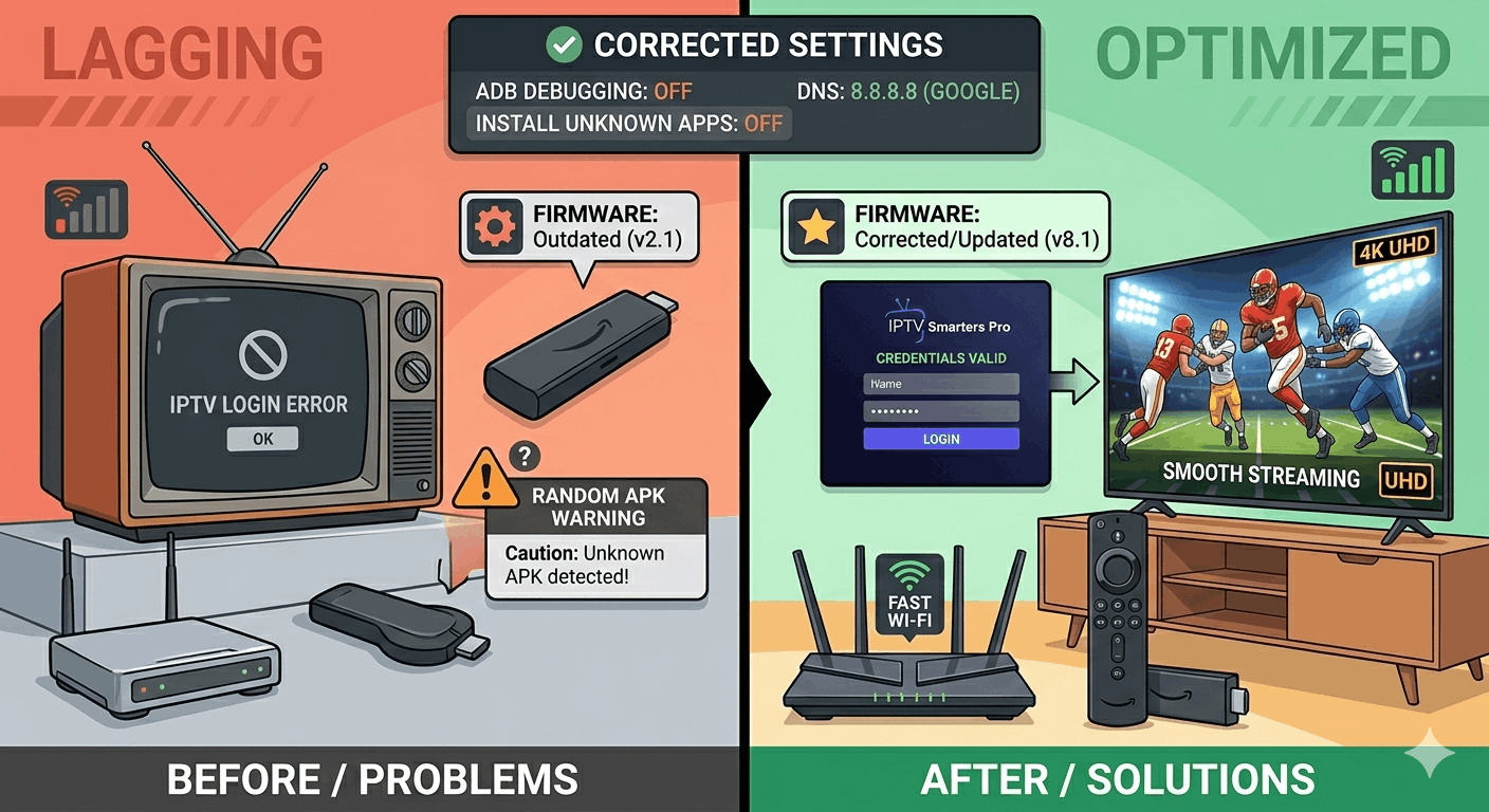 top mistakes and fixes for firestick iptv