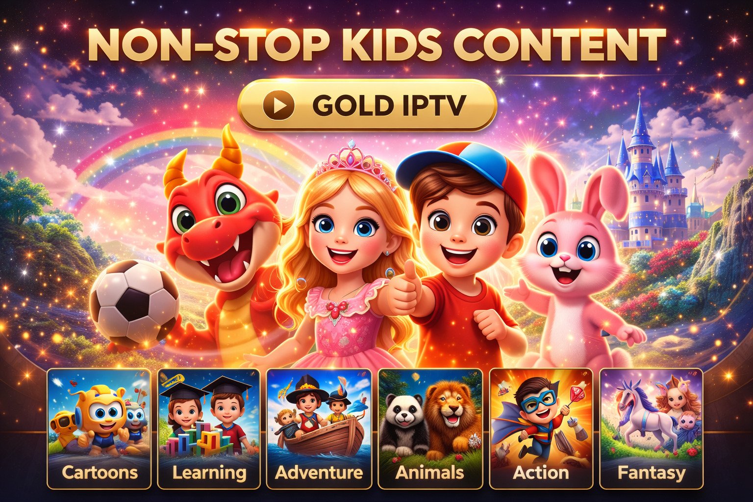 4K Live IPTV kids channels - Nickelodeon, Disney Channel, Cartoon Network