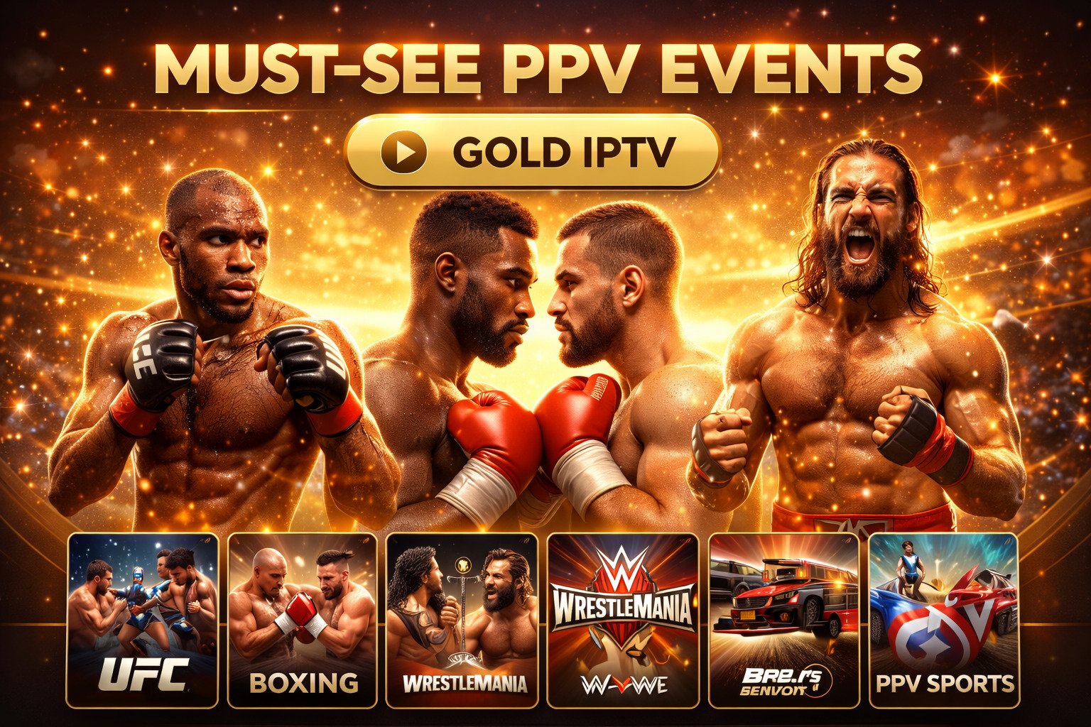 4K Live IPTV PPV events - UFC, WWE, Boxing live streaming included