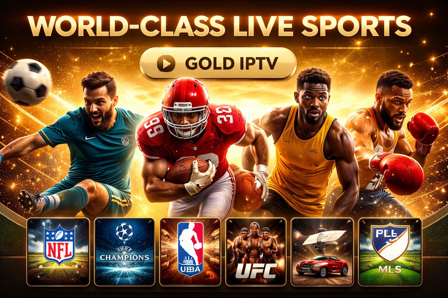 4K Live IPTV sports channels - football, UFC, basketball live streaming in 4K HD